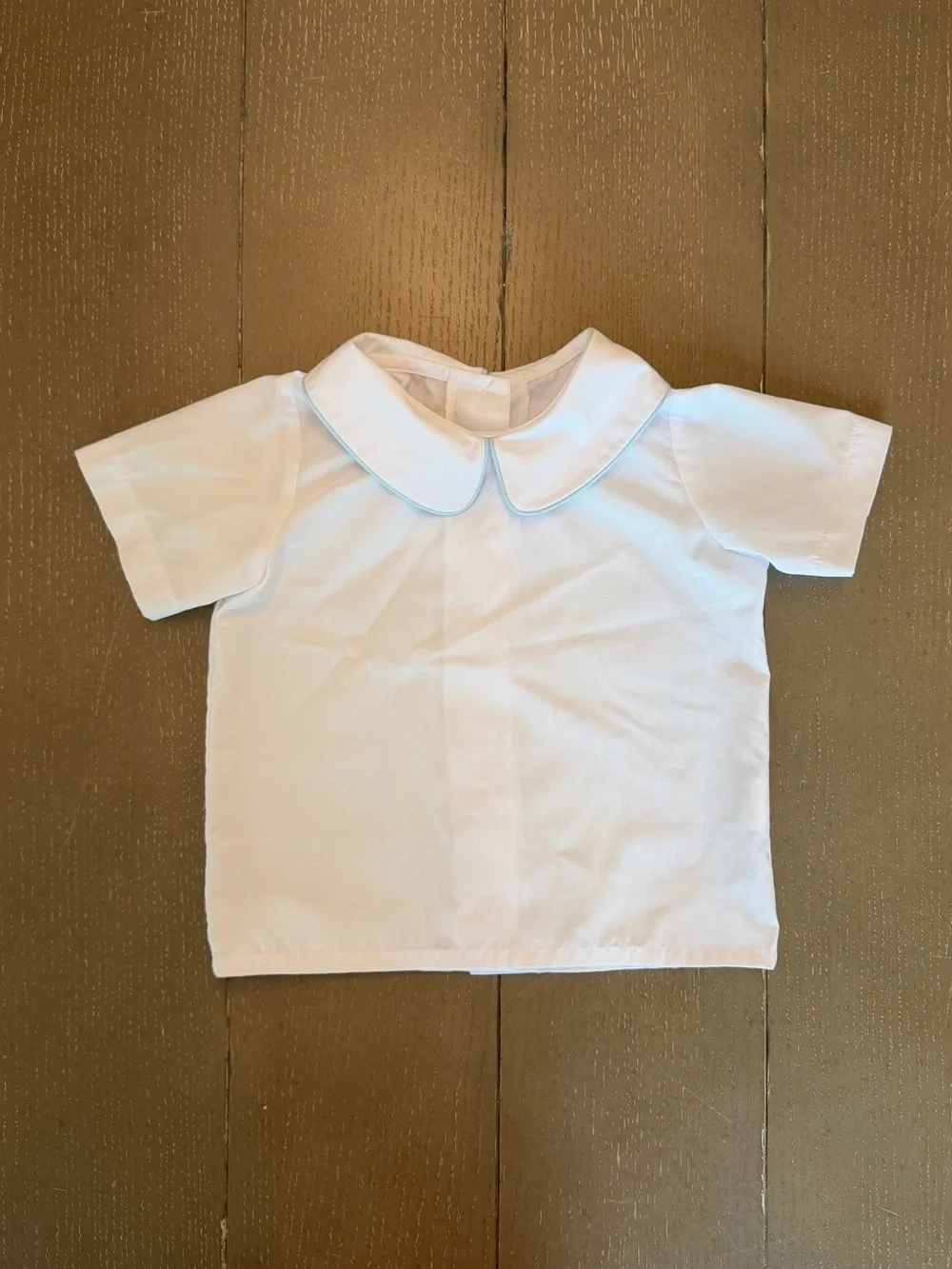 Beaufort Bonnet Boys’ Peter Pan Collar White Short-Sleeve Dress Shirt • Size 3T